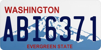 WA license plate ABI6371