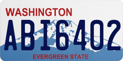 WA license plate ABI6402