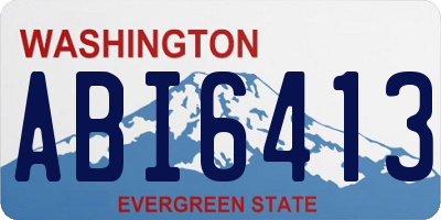 WA license plate ABI6413