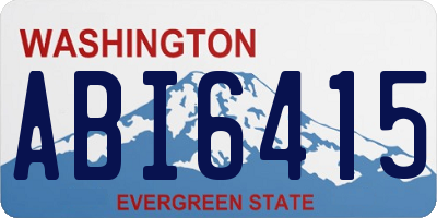 WA license plate ABI6415