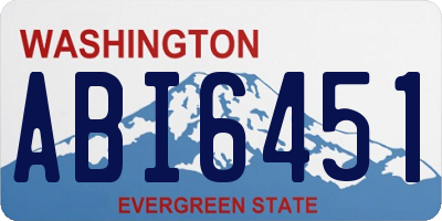 WA license plate ABI6451
