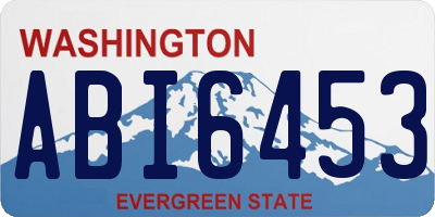 WA license plate ABI6453