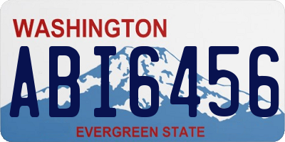 WA license plate ABI6456