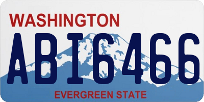 WA license plate ABI6466