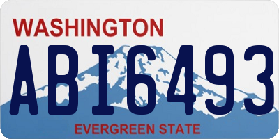 WA license plate ABI6493