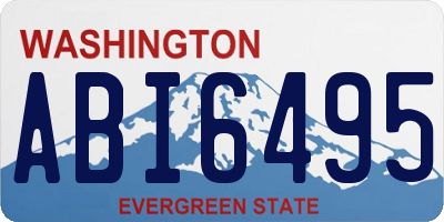 WA license plate ABI6495