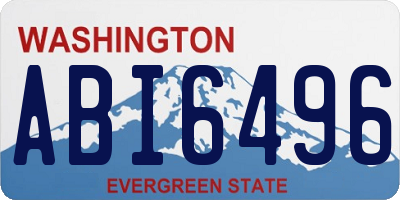 WA license plate ABI6496