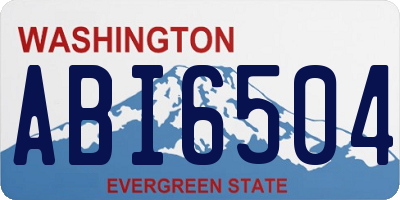WA license plate ABI6504