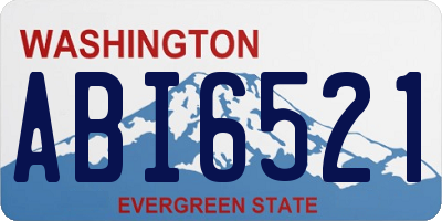 WA license plate ABI6521