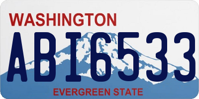 WA license plate ABI6533