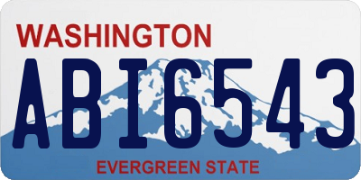WA license plate ABI6543