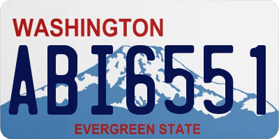 WA license plate ABI6551