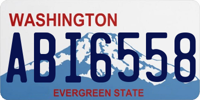 WA license plate ABI6558