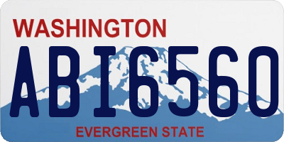 WA license plate ABI6560
