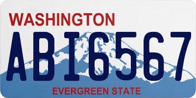 WA license plate ABI6567