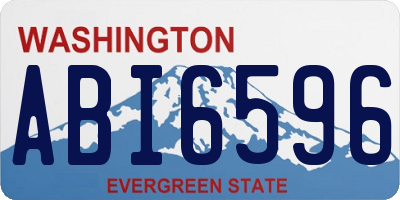 WA license plate ABI6596