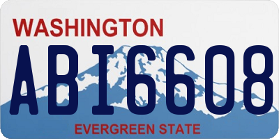 WA license plate ABI6608