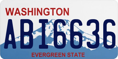 WA license plate ABI6636