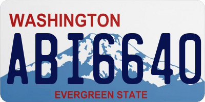 WA license plate ABI6640