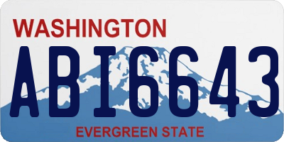 WA license plate ABI6643