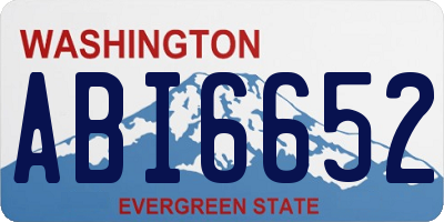 WA license plate ABI6652