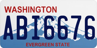 WA license plate ABI6676