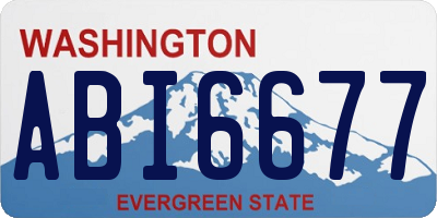 WA license plate ABI6677