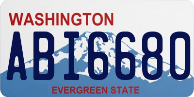 WA license plate ABI6680