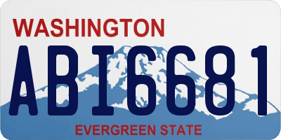 WA license plate ABI6681