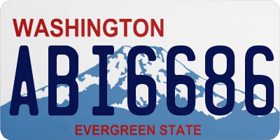WA license plate ABI6686