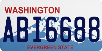 WA license plate ABI6688