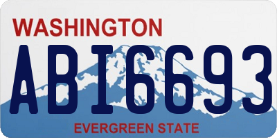 WA license plate ABI6693