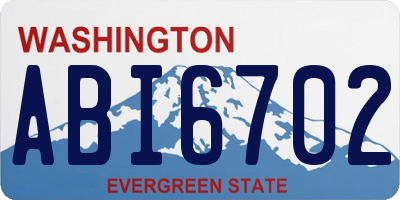 WA license plate ABI6702