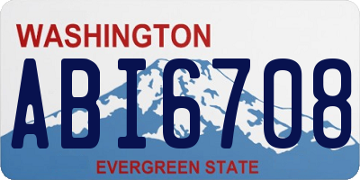 WA license plate ABI6708
