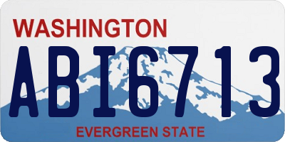 WA license plate ABI6713