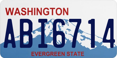WA license plate ABI6714
