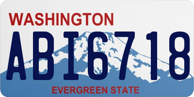 WA license plate ABI6718