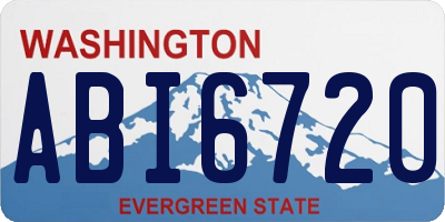WA license plate ABI6720