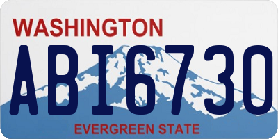 WA license plate ABI6730