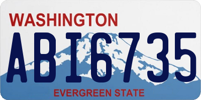 WA license plate ABI6735