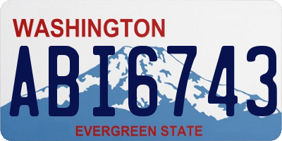 WA license plate ABI6743