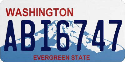WA license plate ABI6747