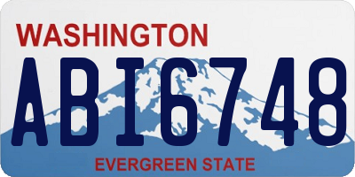 WA license plate ABI6748