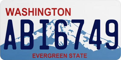 WA license plate ABI6749