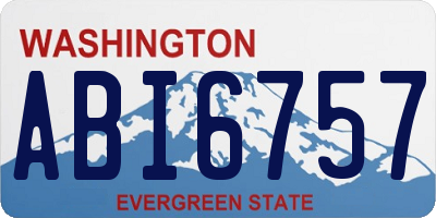 WA license plate ABI6757
