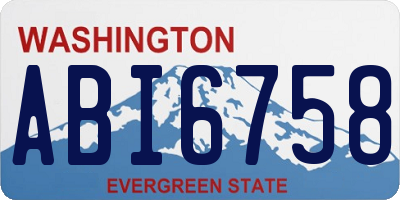 WA license plate ABI6758