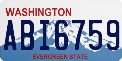 WA license plate ABI6759