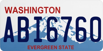 WA license plate ABI6760