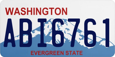 WA license plate ABI6761
