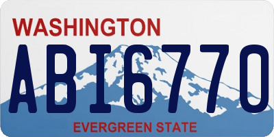 WA license plate ABI6770